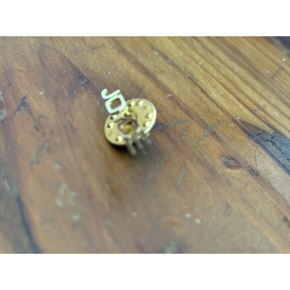 Vintage Gold Tone Joyce Lapel Pin Tie Tack 1” - Picture 3 of 7